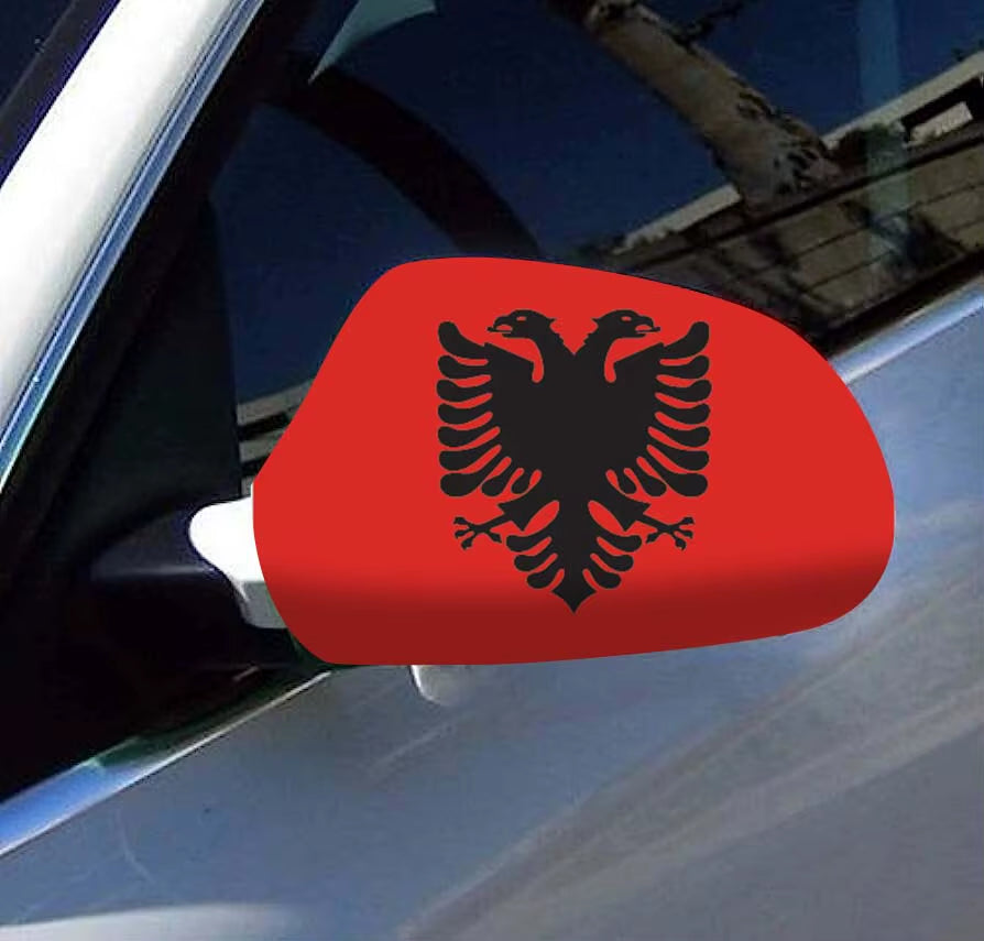 Albanien Flagge Autoabdeckung zur Dekoration von Seitenspiegel