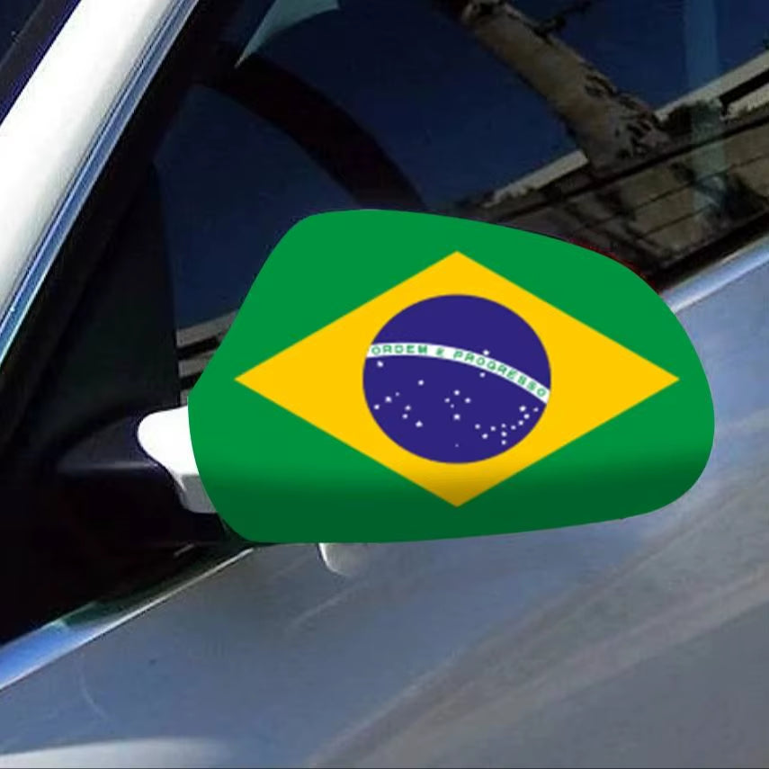 Brasilien Flagge Autoabdeckung zur Dekoration von Seitenspiegel