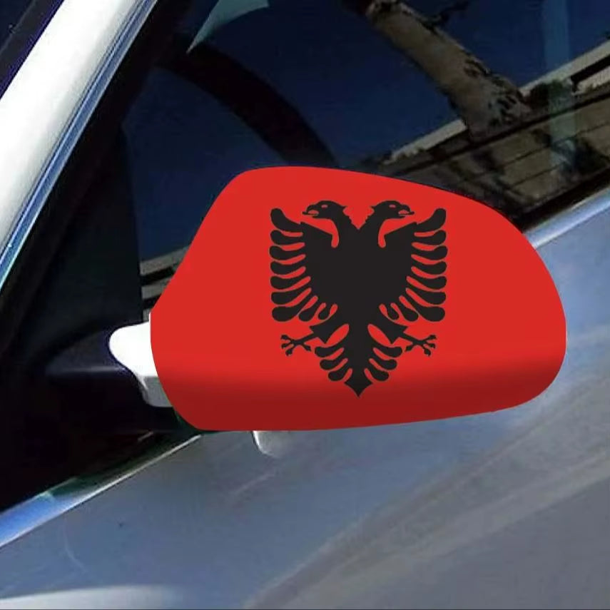 Albanien Flagge Autoabdeckung zur Dekoration von Seitenspiegel