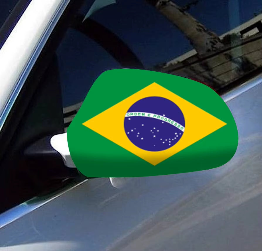 Brasilien Flagge Autoabdeckung zur Dekoration von Seitenspiegel
