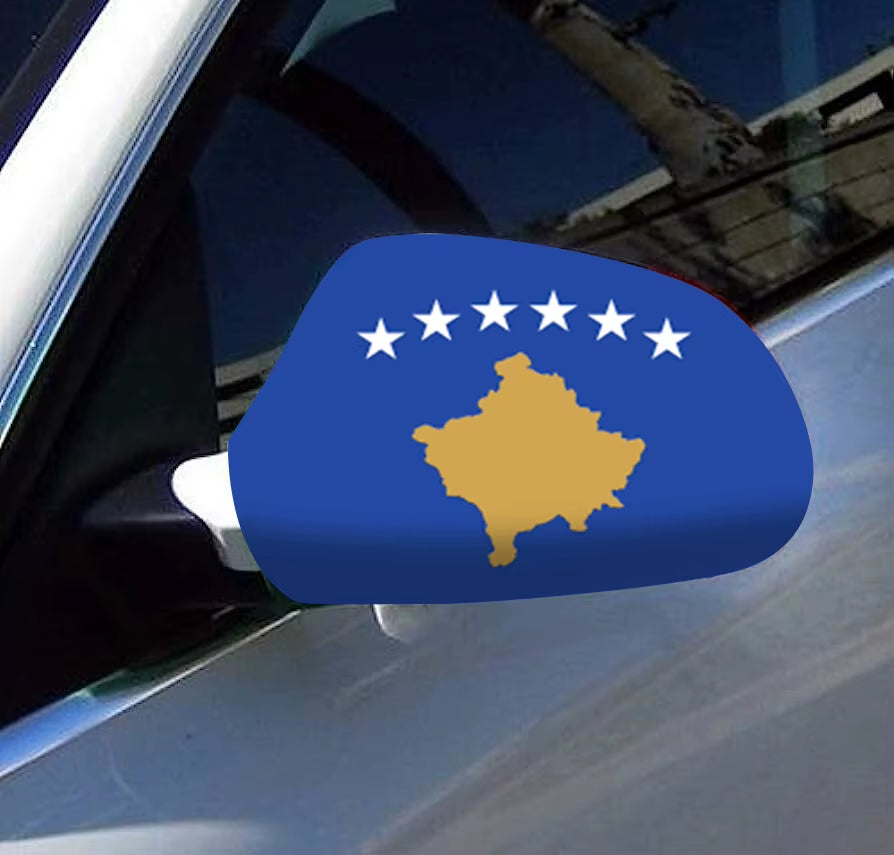 Kosovo Flagge Autoabdeckung zur Dekoration von Seitenspiegel