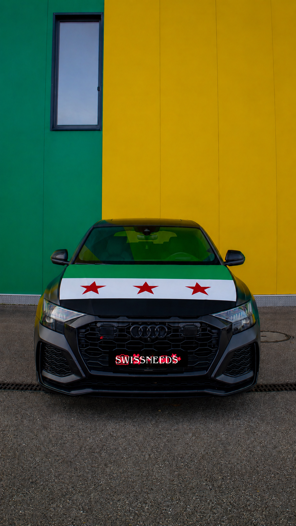Syrien Flagge Motorhaubenabdeckung