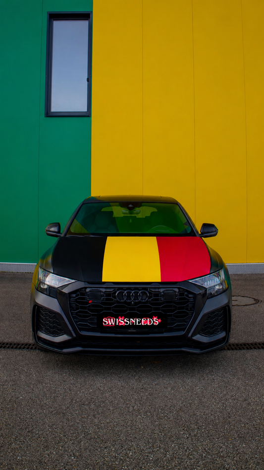 Belgien Flagge Motorhaubenabdeckung