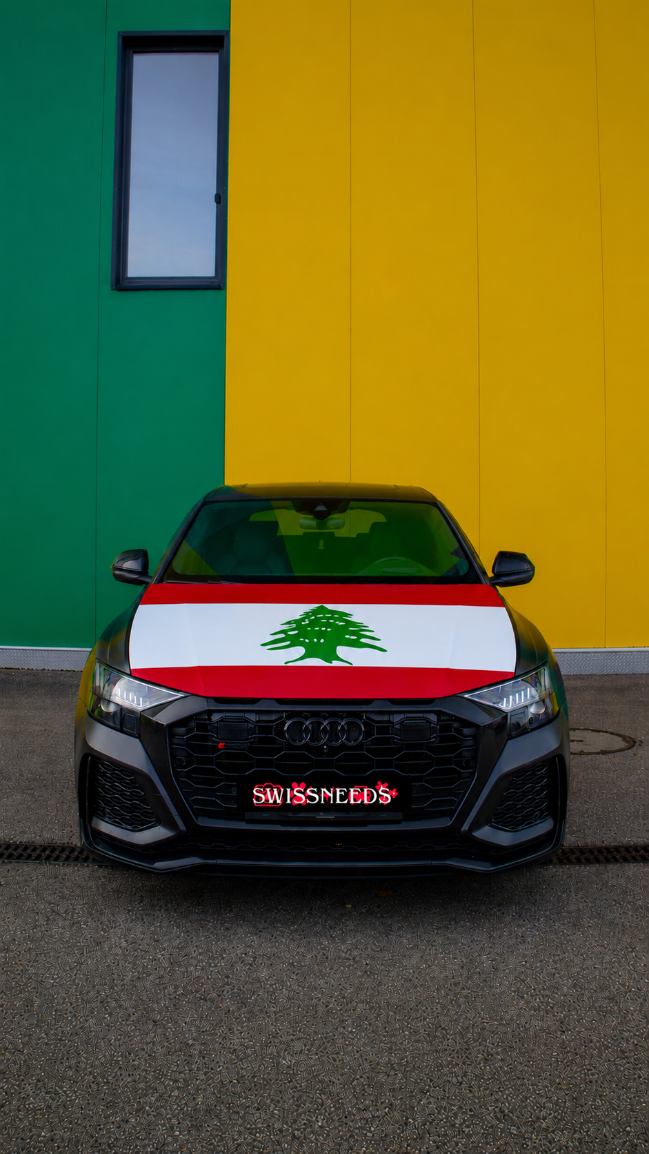 Libanon Flagge Motorhaubenabdeckung