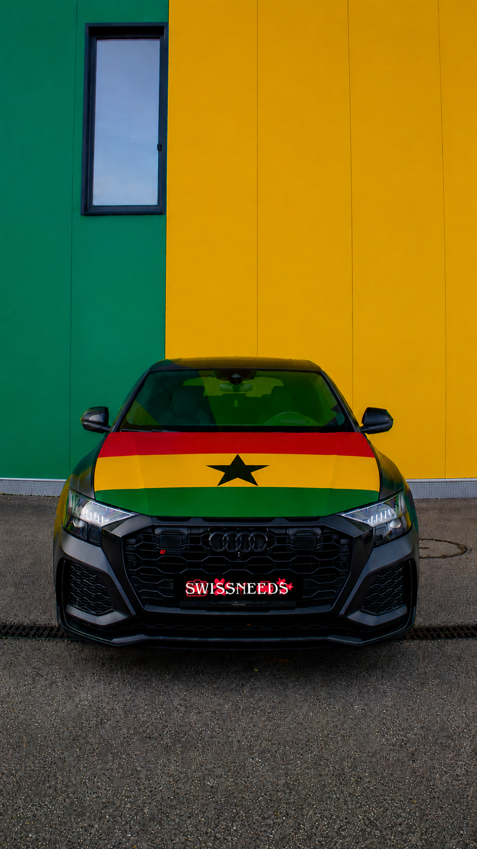 Ghana Flagge Motorhaubenabdeckung