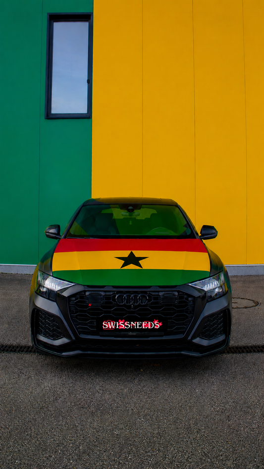 Ghana Flagge Motorhaubenabdeckung