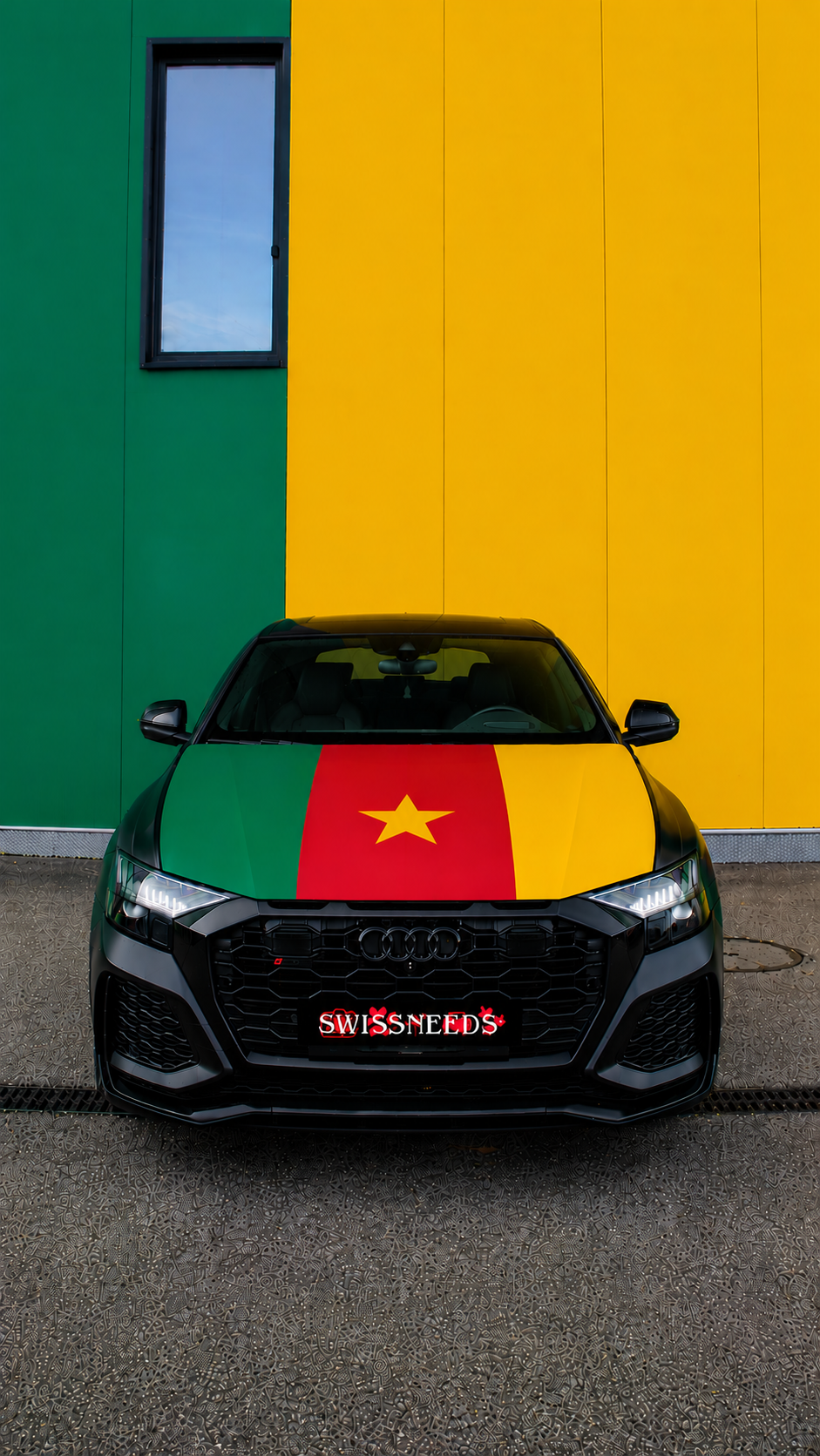 Kamerun Flagge Motorhaubenabdeckung