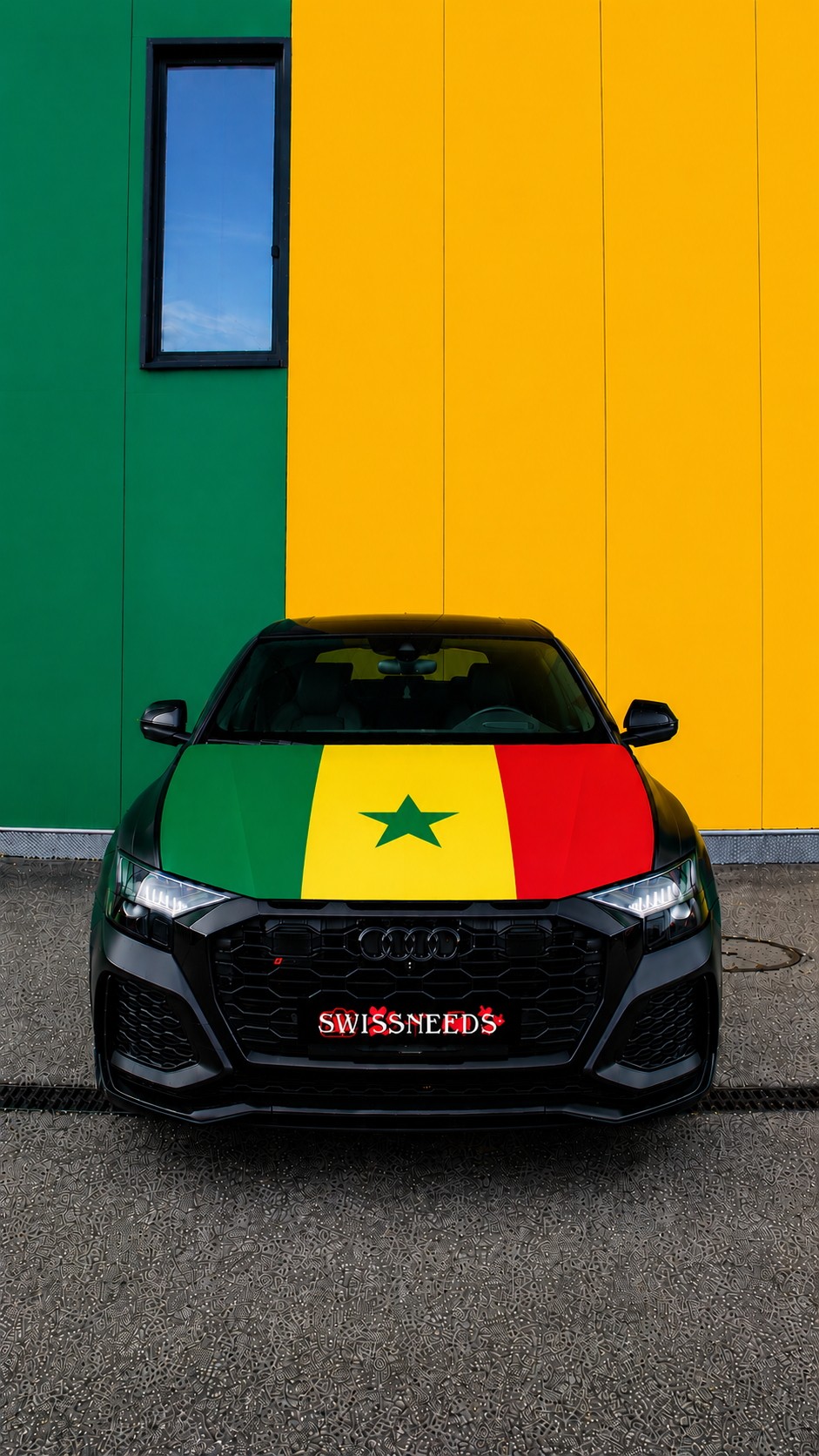 Senegal Flagge Motorhaubenabdeckung