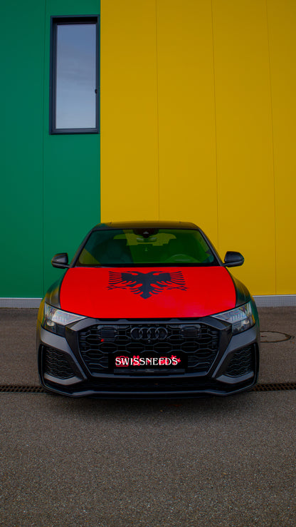 Albanien Flagge Motorhaubenabdeckung