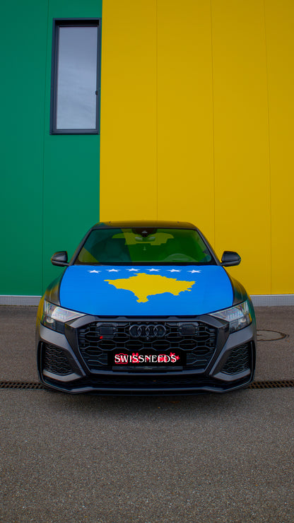 Kosovo Flagge Motorhaubenabdeckung
