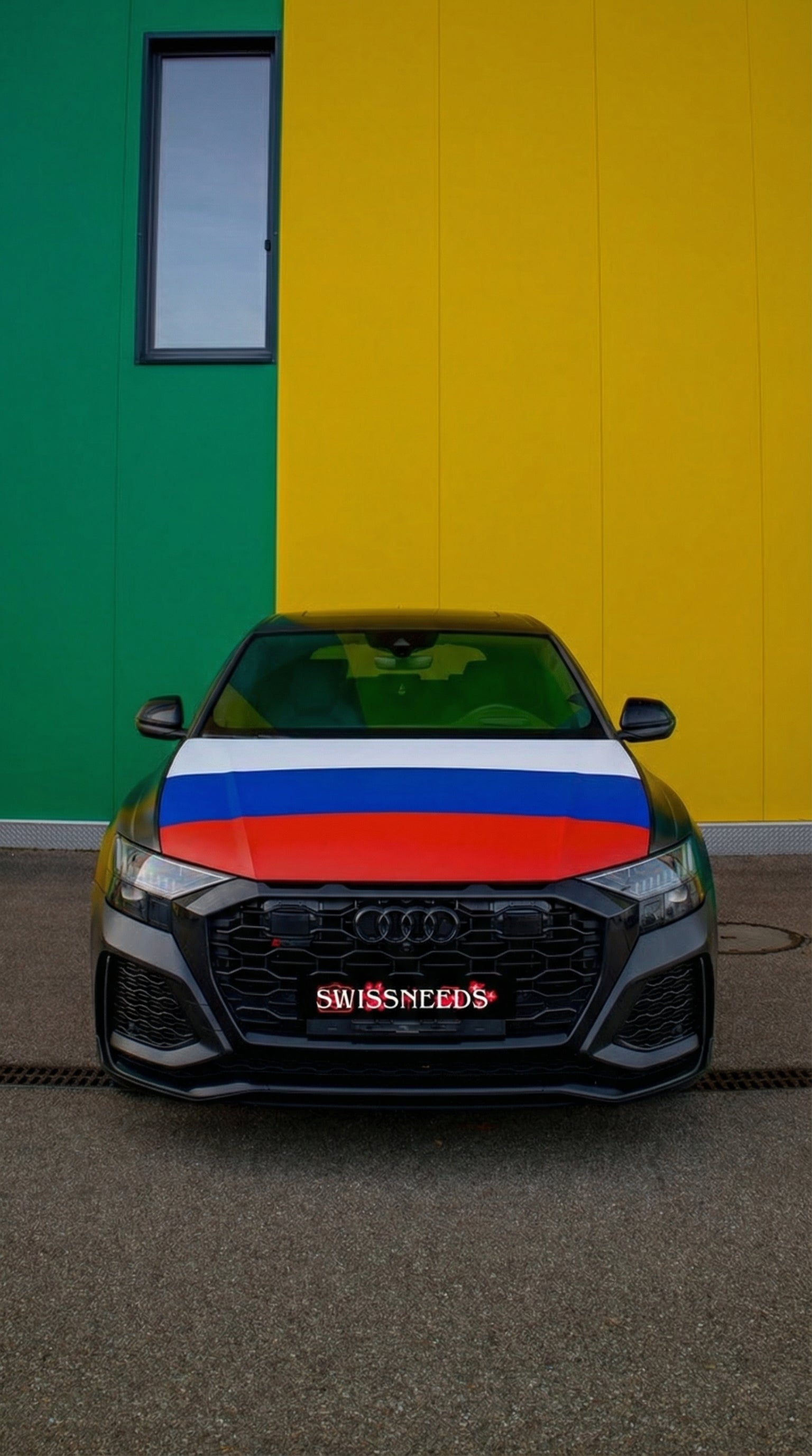 Russland Flagge Motorhaubenabdeckung