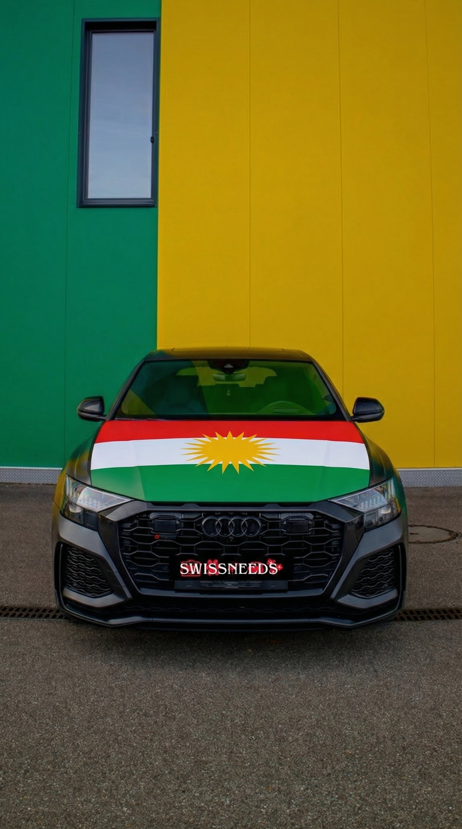 Kurdistan Flagge Motorhaubenabdeckung