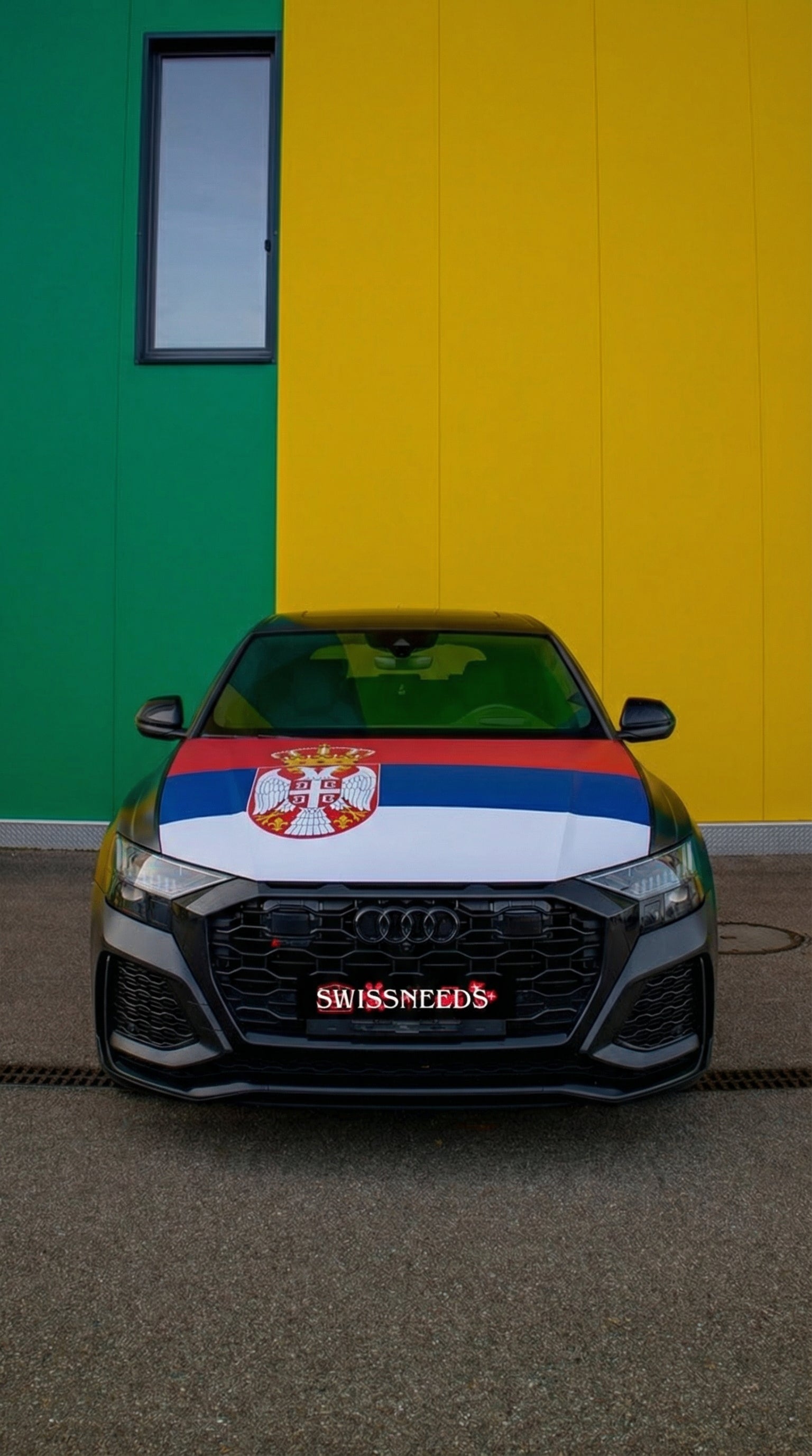 Serbien Flagge Motorhaubenabdeckung