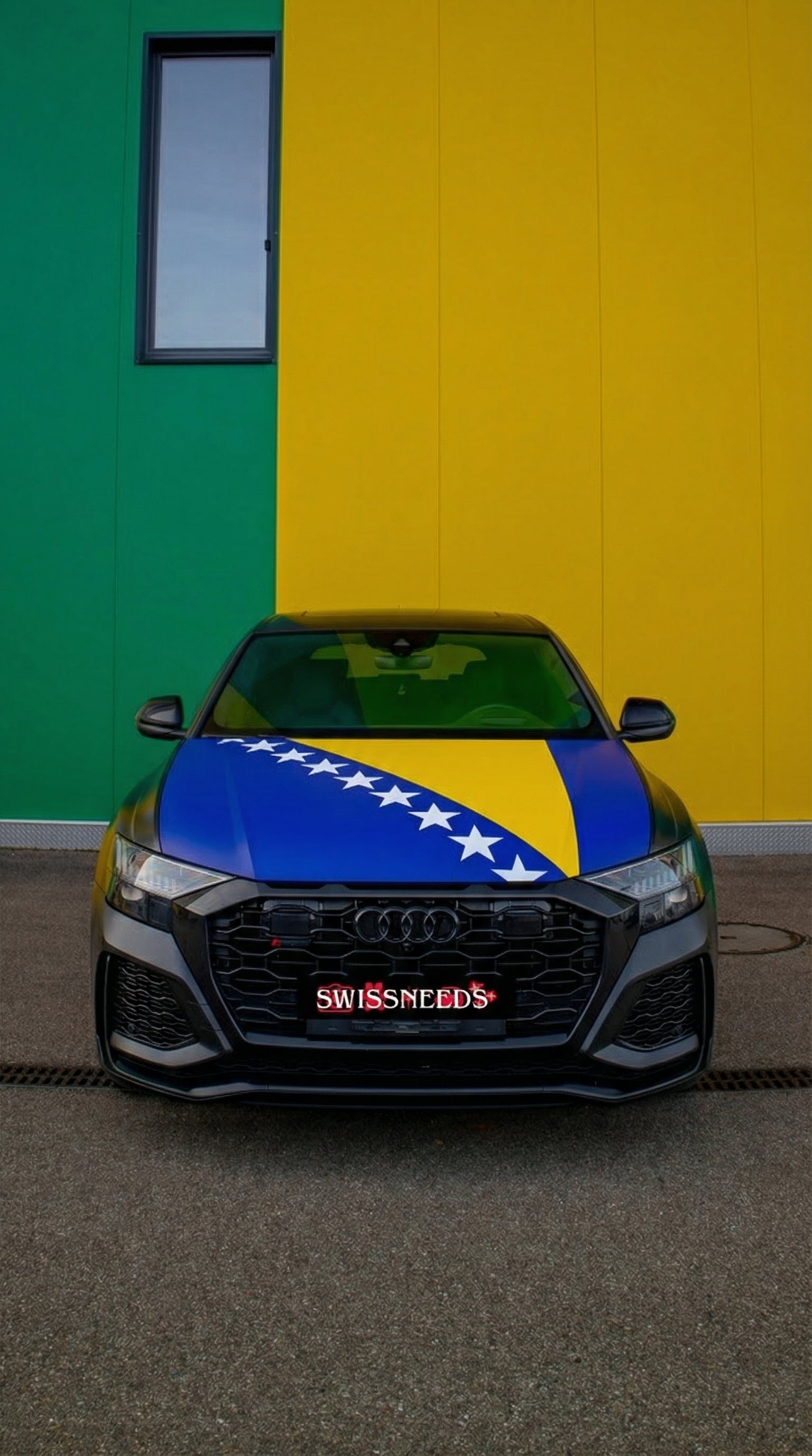 Bosnien Flagge Motorhaubenabdeckung